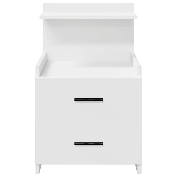 Noptiere 2 buc. cu 2 sertare, alb, 40x36,5x62 cm - WALTI WALTI