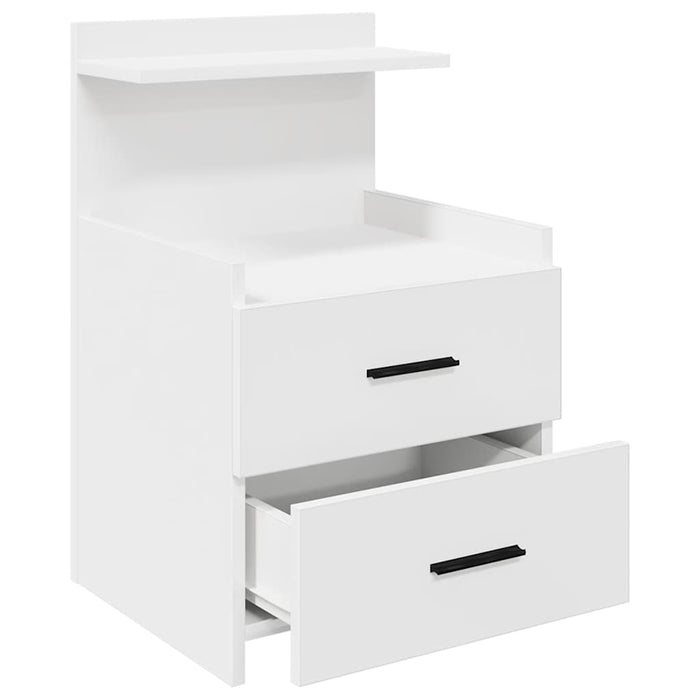 Noptiere 2 buc. cu 2 sertare, alb, 40x36,5x62 cm - WALTI WALTI