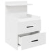 Noptiere 2 buc. cu 2 sertare, alb, 40x36,5x62 cm - WALTI WALTI