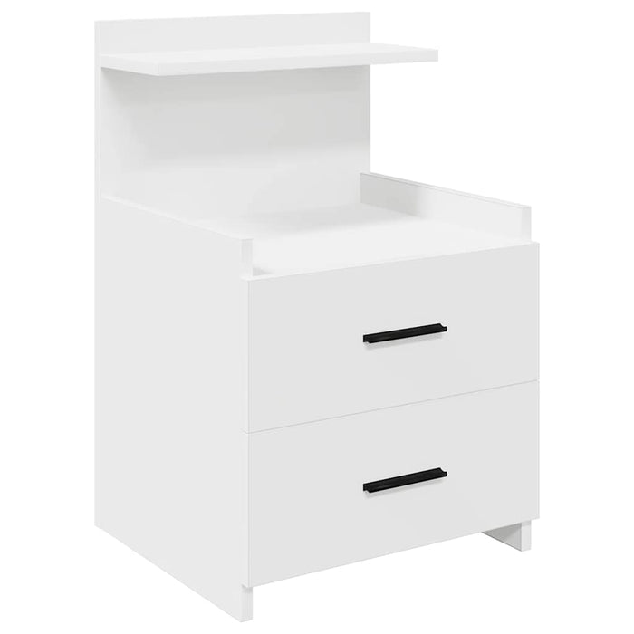 Noptiere 2 buc. cu 2 sertare, alb, 40x36,5x62 cm - WALTI WALTI