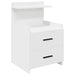 Noptiere 2 buc. cu 2 sertare, alb, 40x36,5x62 cm - WALTI WALTI