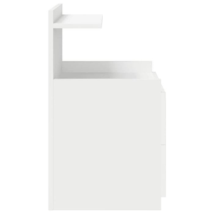 Noptiere 2 buc. cu 2 sertare, alb, 40x36,5x62 cm - WALTI WALTI