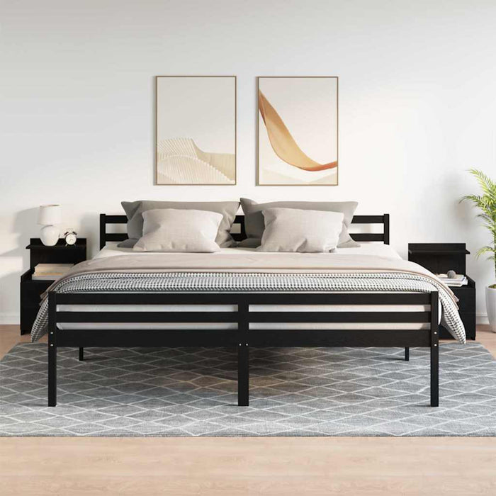 Noptiere 2 buc. cu 2 sertare, negru, 40x36,5x62 cm - WALTI WALTI
