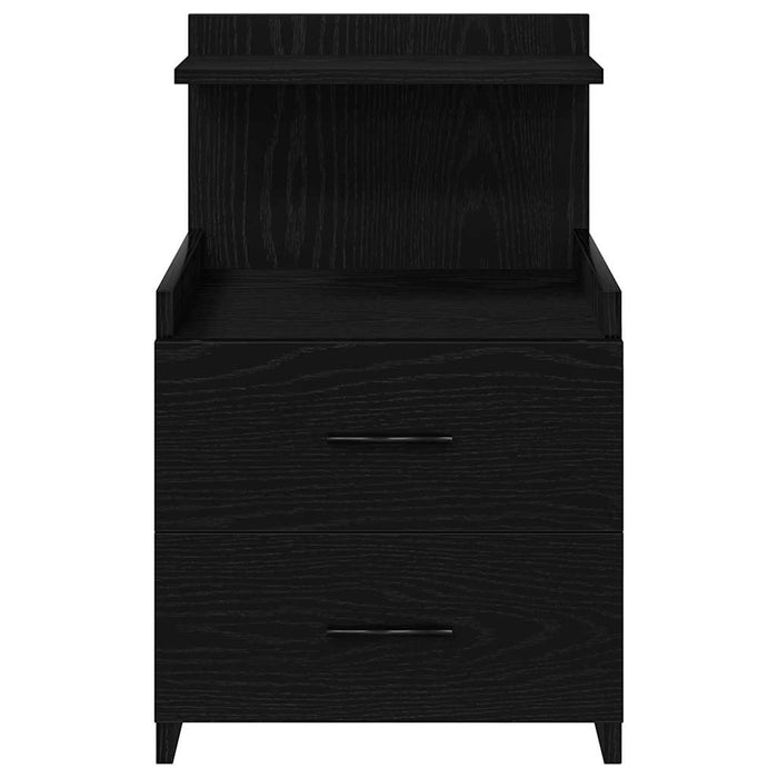 Noptiere 2 buc. cu 2 sertare, negru, 40x36,5x62 cm - WALTI WALTI