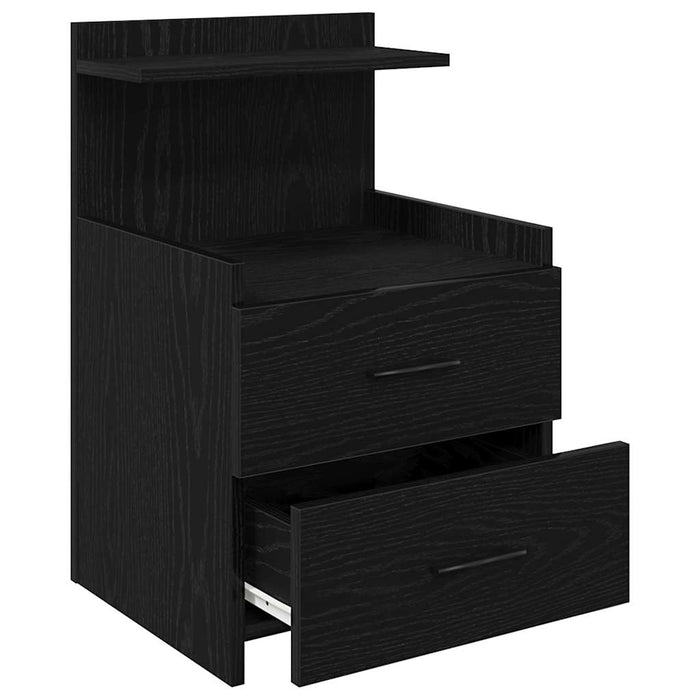 Noptiere 2 buc. cu 2 sertare, negru, 40x36,5x62 cm - WALTI WALTI