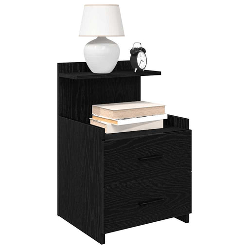 Noptiere 2 buc. cu 2 sertare, negru, 40x36,5x62 cm - WALTI WALTI
