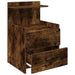 Noptiere 2 buc. cu 2 sertare, stejar afumat, 40x36,5x62 cm - WALTI WALTI