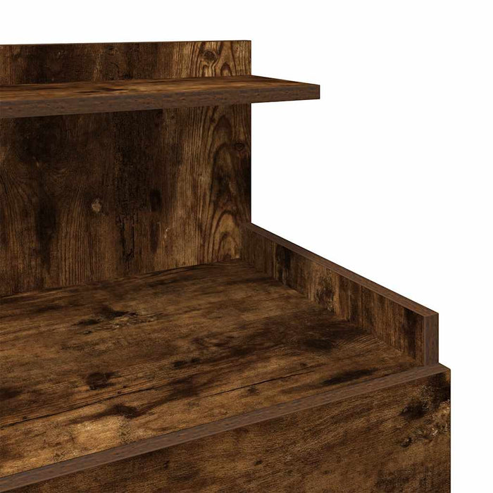 Noptiere 2 buc. cu 2 sertare, stejar afumat, 40x36,5x62 cm - WALTI WALTI