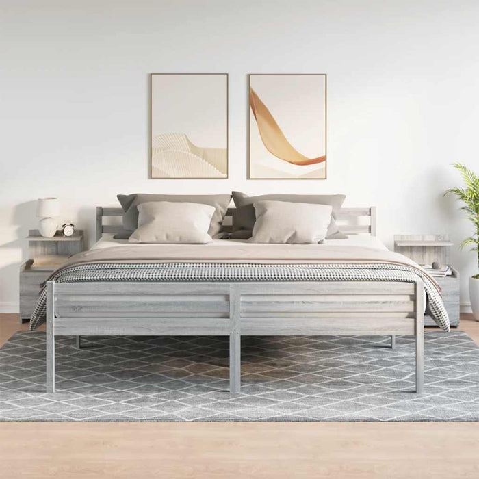 Noptiere 2 buc. cu 2 sertare gri Sonoma 40x36,5x62 cm - WALTI WALTI