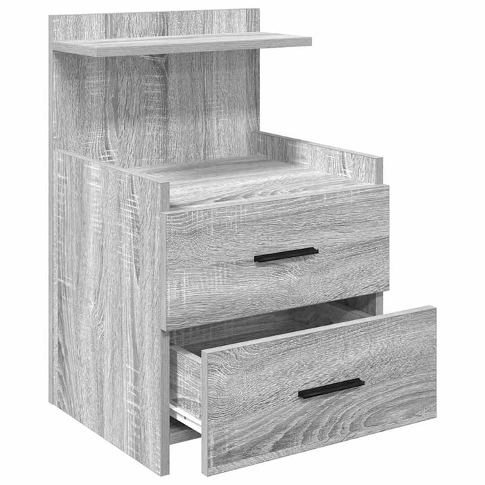 Noptiere 2 buc. cu 2 sertare gri Sonoma 40x36,5x62 cm - WALTI WALTI