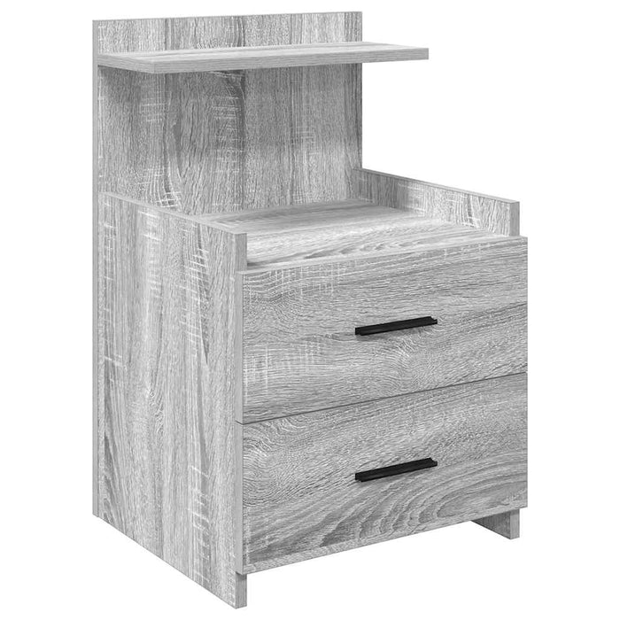 Noptiere 2 buc. cu 2 sertare gri Sonoma 40x36,5x62 cm - WALTI WALTI