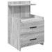 Noptiere 2 buc. cu 2 sertare gri Sonoma 40x36,5x62 cm - WALTI WALTI