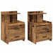 Noptiere 2 buc. cu 2 sertare, lemn vechi, 40x36,5x62 cm - WALTI WALTI