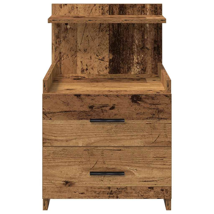 Noptiere 2 buc. cu 2 sertare, lemn vechi, 40x36,5x62 cm - WALTI WALTI