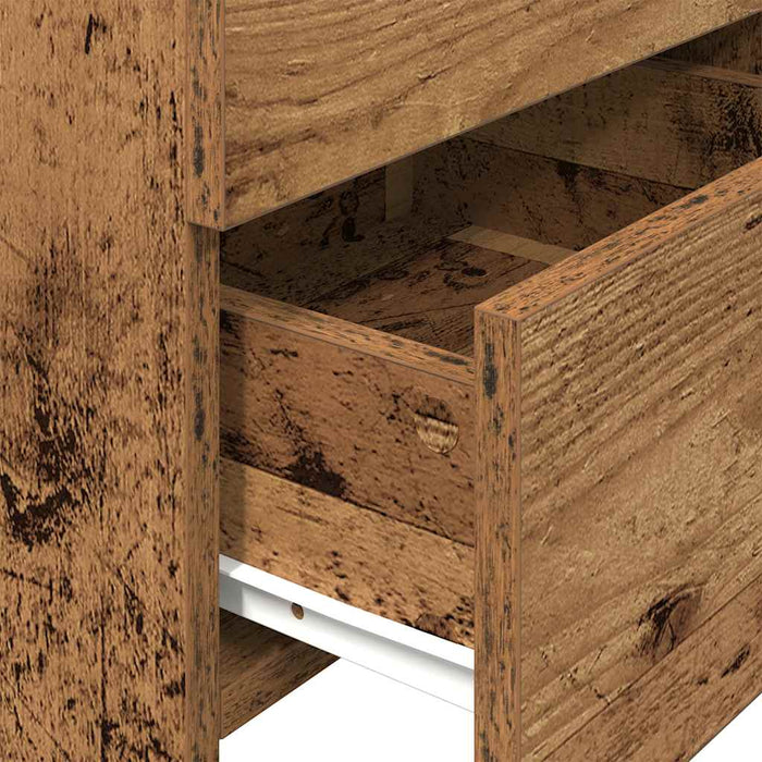 Noptiere 2 buc. cu 2 sertare, lemn vechi, 40x36,5x62 cm - WALTI WALTI