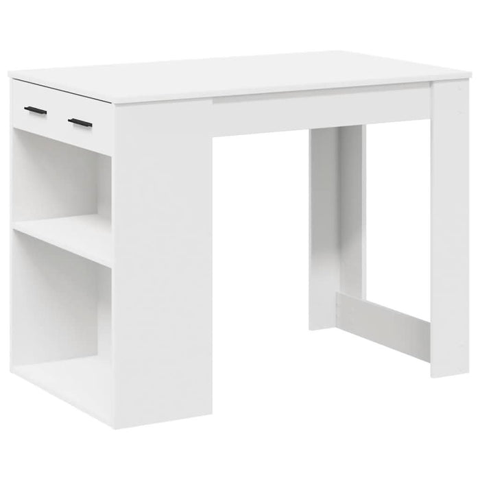 Birou cu sertar și raft alb 102x62x77,5 cm lemn prelucrat - WALTI WALTI