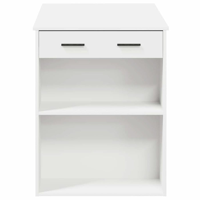 Birou cu sertar și raft alb 102x62x77,5 cm lemn prelucrat - WALTI WALTI