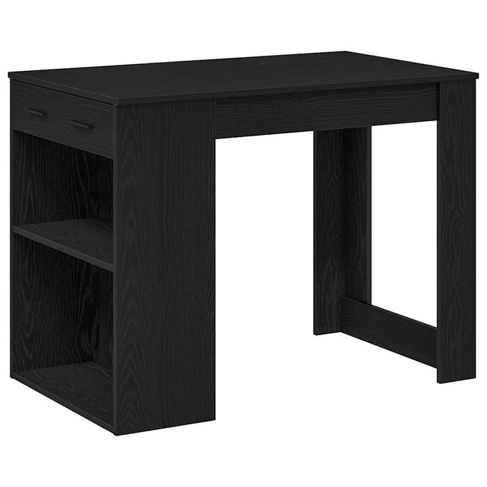 Birou cu sertar raft Stejar negru 102x62x77,5 cm lemn prelucrat - WALTI WALTI
