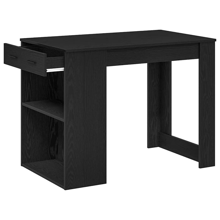 Birou cu sertar raft Stejar negru 102x62x77,5 cm lemn prelucrat - WALTI WALTI