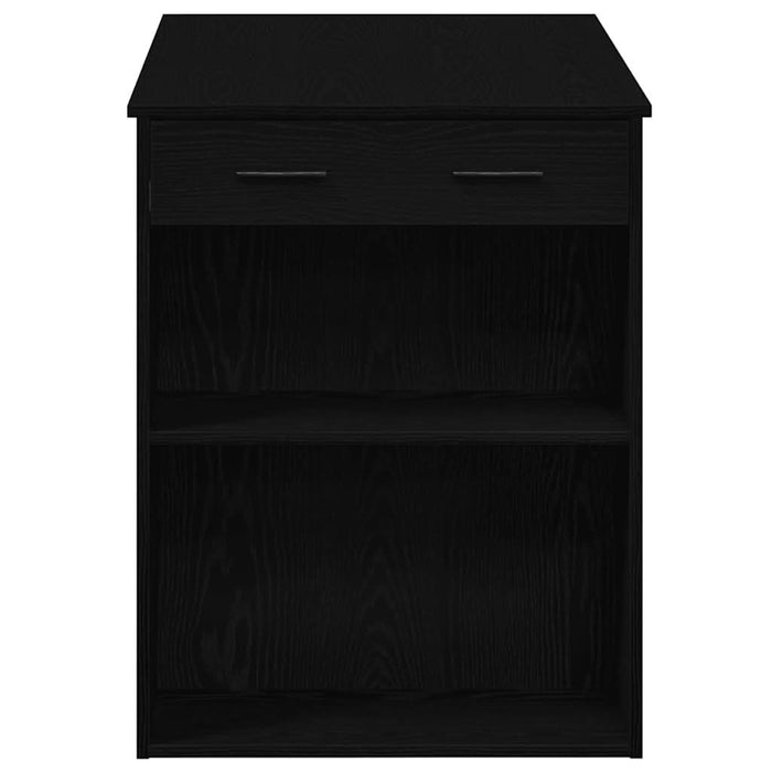 Birou cu sertar raft Stejar negru 102x62x77,5 cm lemn prelucrat - WALTI WALTI