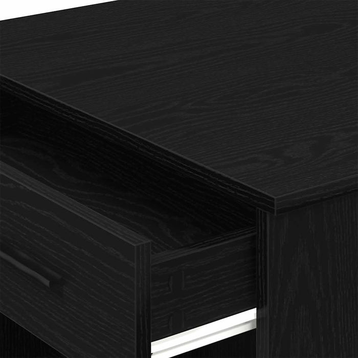 Birou cu sertar raft Stejar negru 102x62x77,5 cm lemn prelucrat - WALTI WALTI