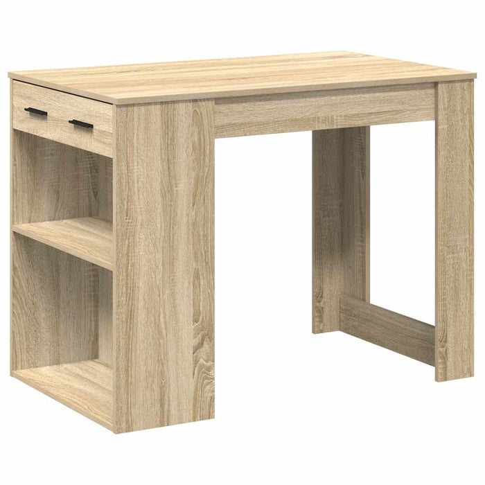 Birou cu sertar raft Stejar Sonoma 102x62x77,5cm lemn prelucrat - WALTI WALTI