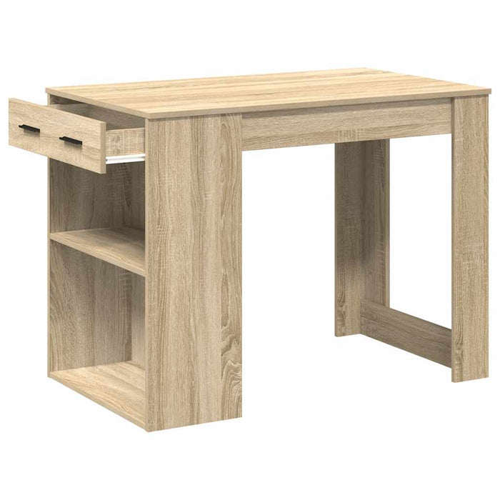 Birou cu sertar raft Stejar Sonoma 102x62x77,5cm lemn prelucrat - WALTI WALTI