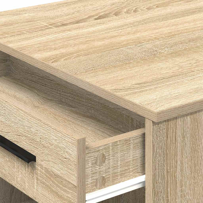 Birou cu sertar raft Stejar Sonoma 102x62x77,5cm lemn prelucrat - WALTI WALTI