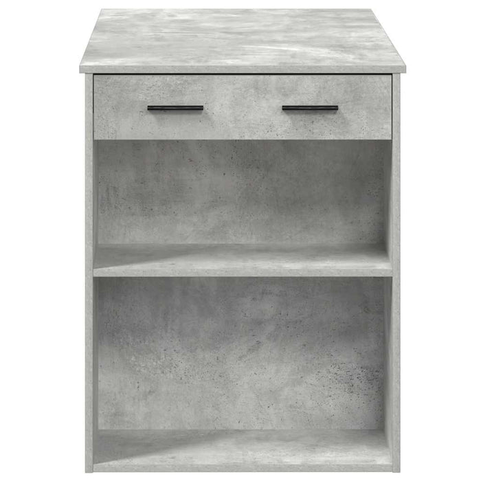 Birou cu sertar și raft Gri beton 102x62x77,5 cm lemn prelucrat - WALTI WALTI