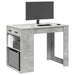 Birou cu sertar și raft Gri beton 102x62x77,5 cm lemn prelucrat - WALTI WALTI