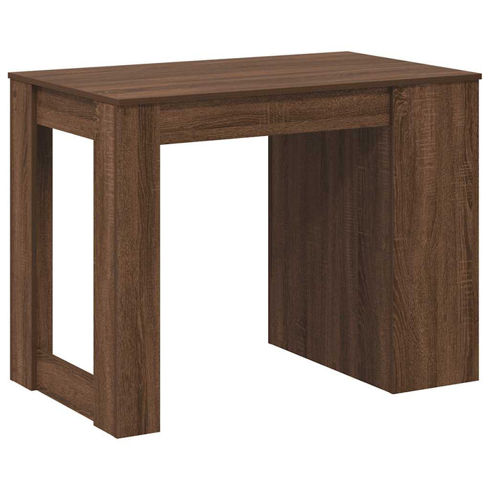 Birou cu sertar raft Stejar maro 102x62x77,5 cm lemn prelucrat - WALTI WALTI