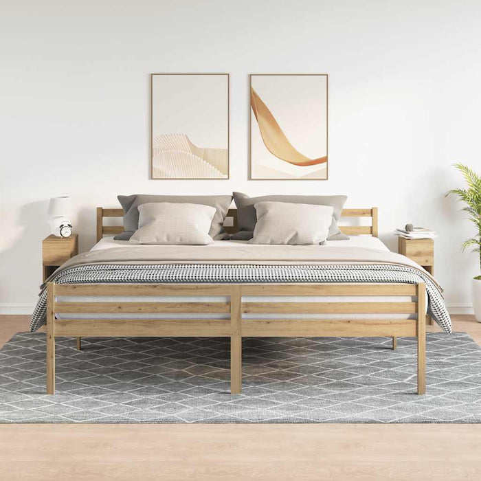 Noptiere cu sertar 2 buc Stejar artizanal 20x36x60 cm - WALTI WALTI