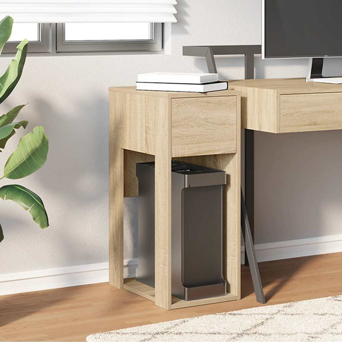 Suport turn pentru computer cu sertar Stejar Sonoma 30x44x74 cm - WALTI WALTI