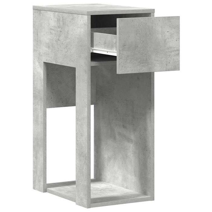 Suport turn computer cu sertar gri beton 30x44x74 cm - WALTI WALTI