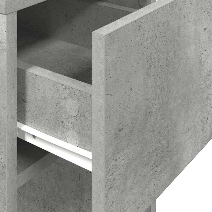 Suport turn computer cu sertar gri beton 30x44x74 cm - WALTI WALTI