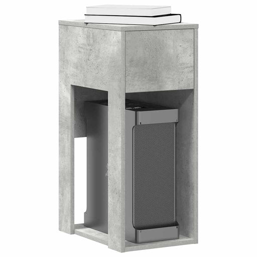 Suport turn computer cu sertar gri beton 30x44x74 cm - WALTI WALTI
