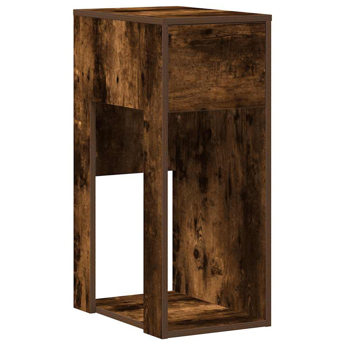 Suport turn pentru computer cu sertar Stejar afumat 30x44x74 cm - WALTI WALTI