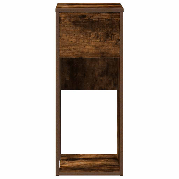 Suport turn pentru computer cu sertar Stejar afumat 30x44x74 cm - WALTI WALTI