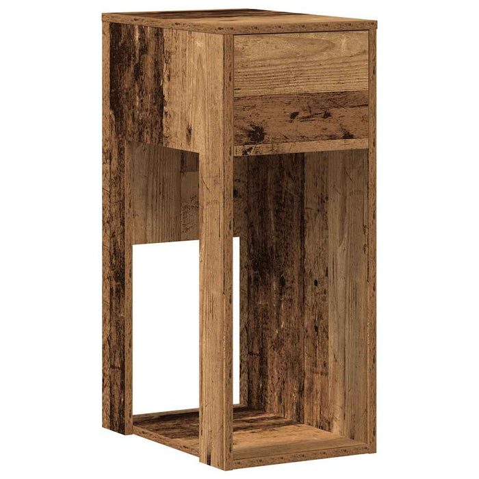 Suport turn pentru computer cu sertar lemn vechi 30x44x74 cm - WALTI WALTI