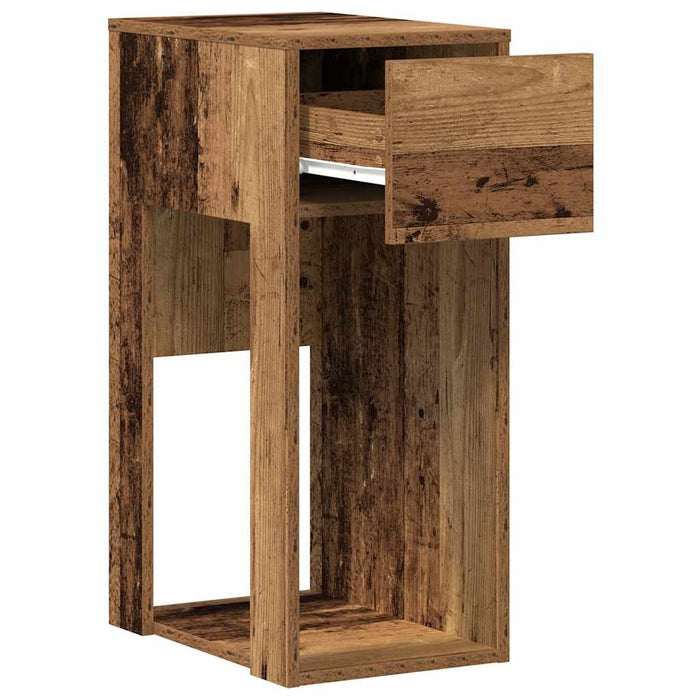 Suport turn pentru computer cu sertar lemn vechi 30x44x74 cm - WALTI WALTI
