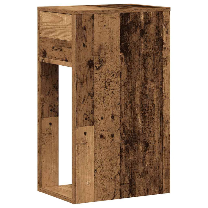 Suport turn pentru computer cu sertar lemn vechi 30x44x74 cm - WALTI WALTI