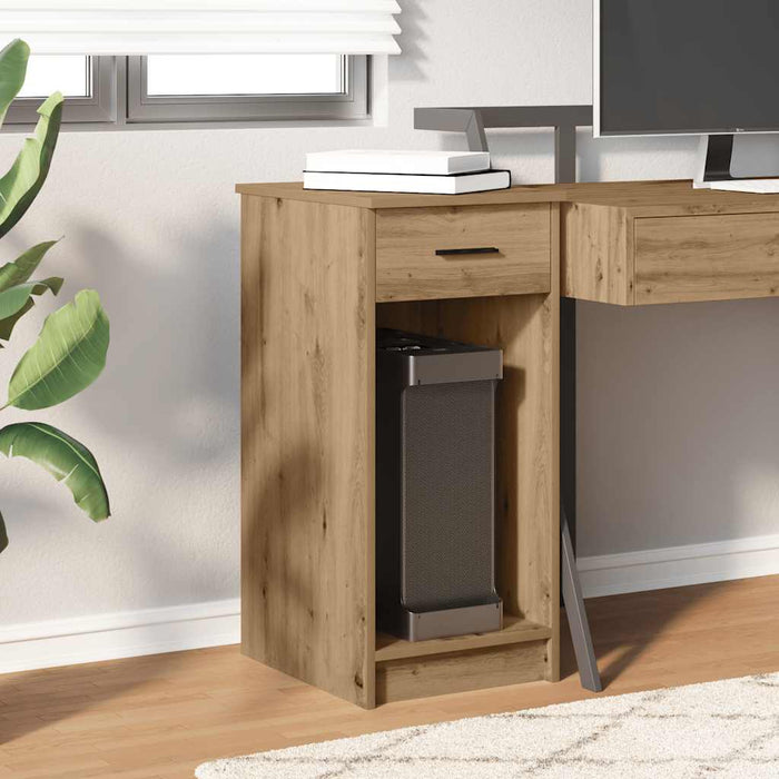 Suport turn pentru computer cu sertar Artisan Stejar 35x45x77cm - WALTI WALTI