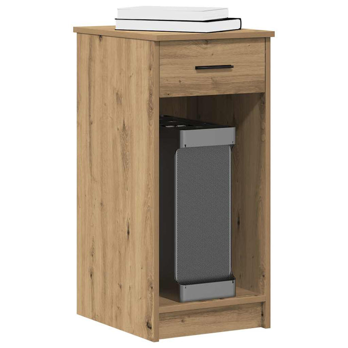 Suport turn pentru computer cu sertar Artisan Stejar 35x45x77cm - WALTI WALTI