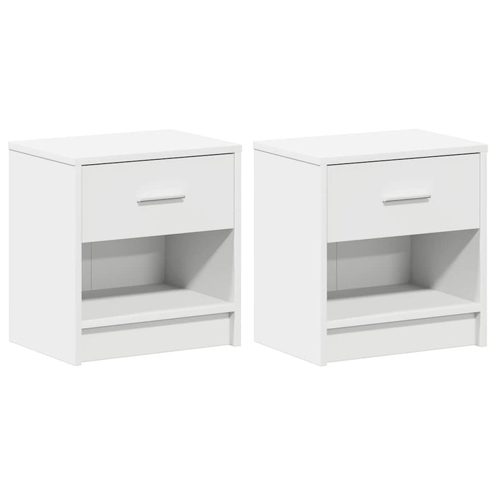 Noptiere 2 buc cu sertar alb 39x28x41 cm - WALTI WALTI