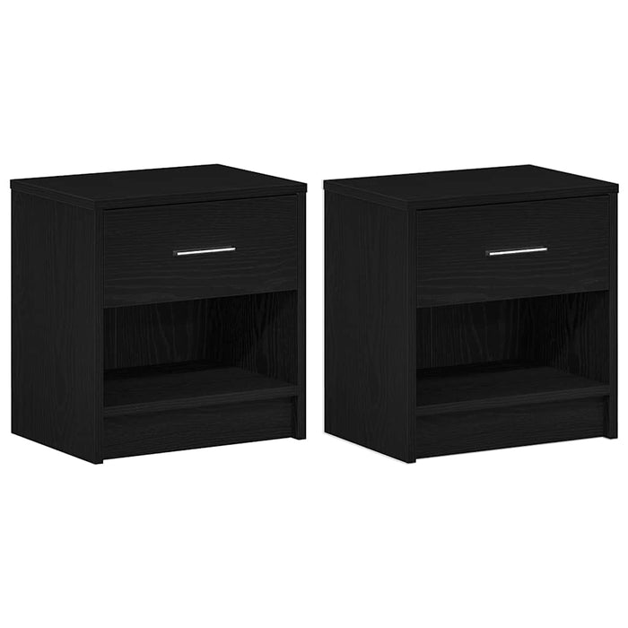 Noptiere 2 buc cu sertar negru 39x28x41 cm - WALTI WALTI