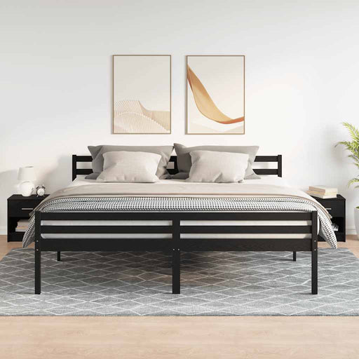 Noptiere 2 buc cu sertar negru 39x28x41 cm - WALTI WALTI