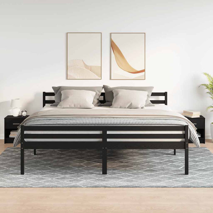 Noptiere 2 buc cu sertar negru 39x28x41 cm - WALTI WALTI