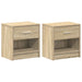 Noptiere 2 buc cu sertar, stejar Sonoma, 39x28x41 cm - WALTI WALTI