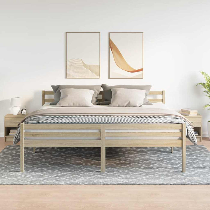 Noptiere 2 buc cu sertar, stejar Sonoma, 39x28x41 cm - WALTI WALTI