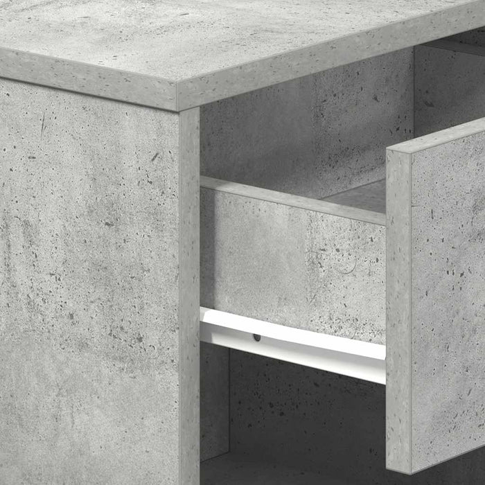 Noptieră cu sertar, gri beton, 39x28x41 cm - WALTI WALTI